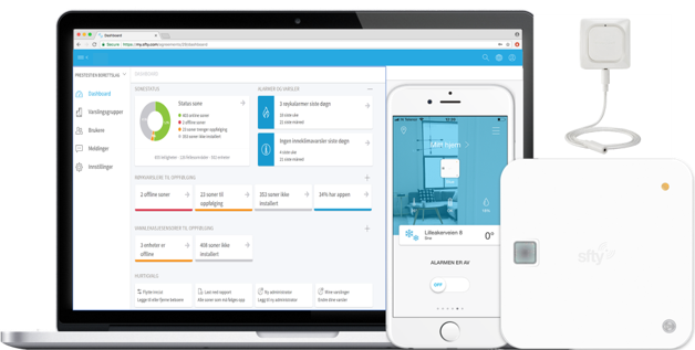Styreportal på PC med app - Sense og Vann